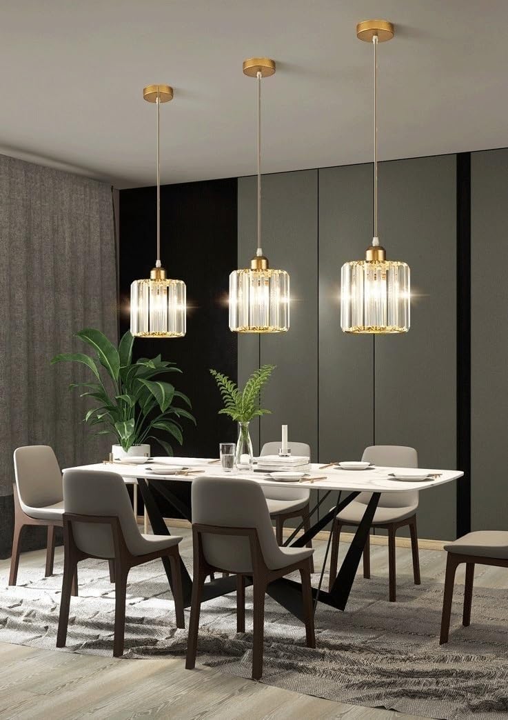 Hängelampe Mit Batterie, Batteriebetriebene Pendelleuchte Mit Fernbedienung, Wiederaufladbare Lichtquelle Keine Hardwiring Installation,Hängeleuchte Ohne Stromanschluss 9 Farben Dimmbar(Gold)