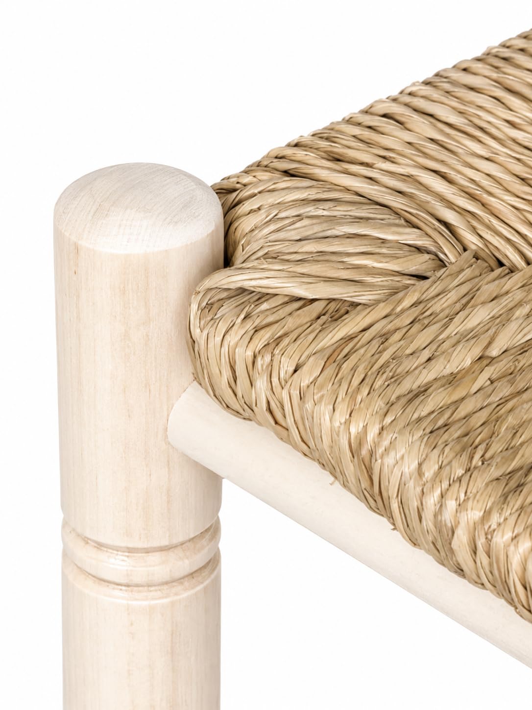 GRECA Silla Infantil Asiento Enea en Madera de Chopo Crudo para Pintar (32 * 26 * 50)