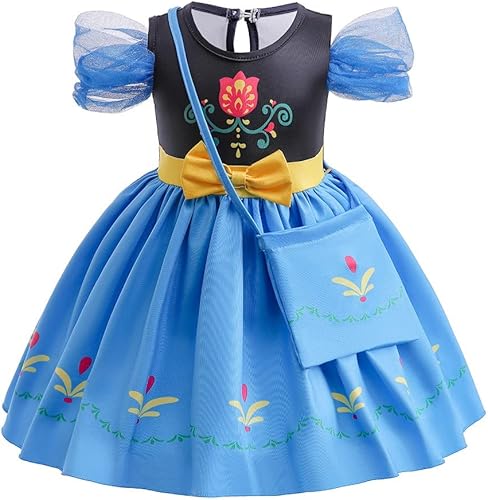 Miniatura 5 de REXREII Disfraz de princesa para niñas pequeñas, para Halloween, carnaval, Navidad, cumpleaños, desfile, verano, vestido de tul midi