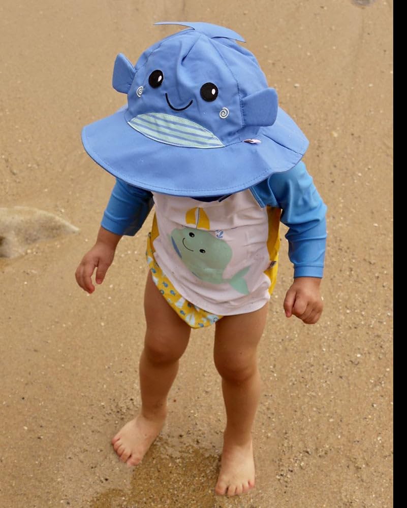 Set Baby Costumino Contenitivo + Cappellino - Balena - UPF 50+ - 3-6M - S