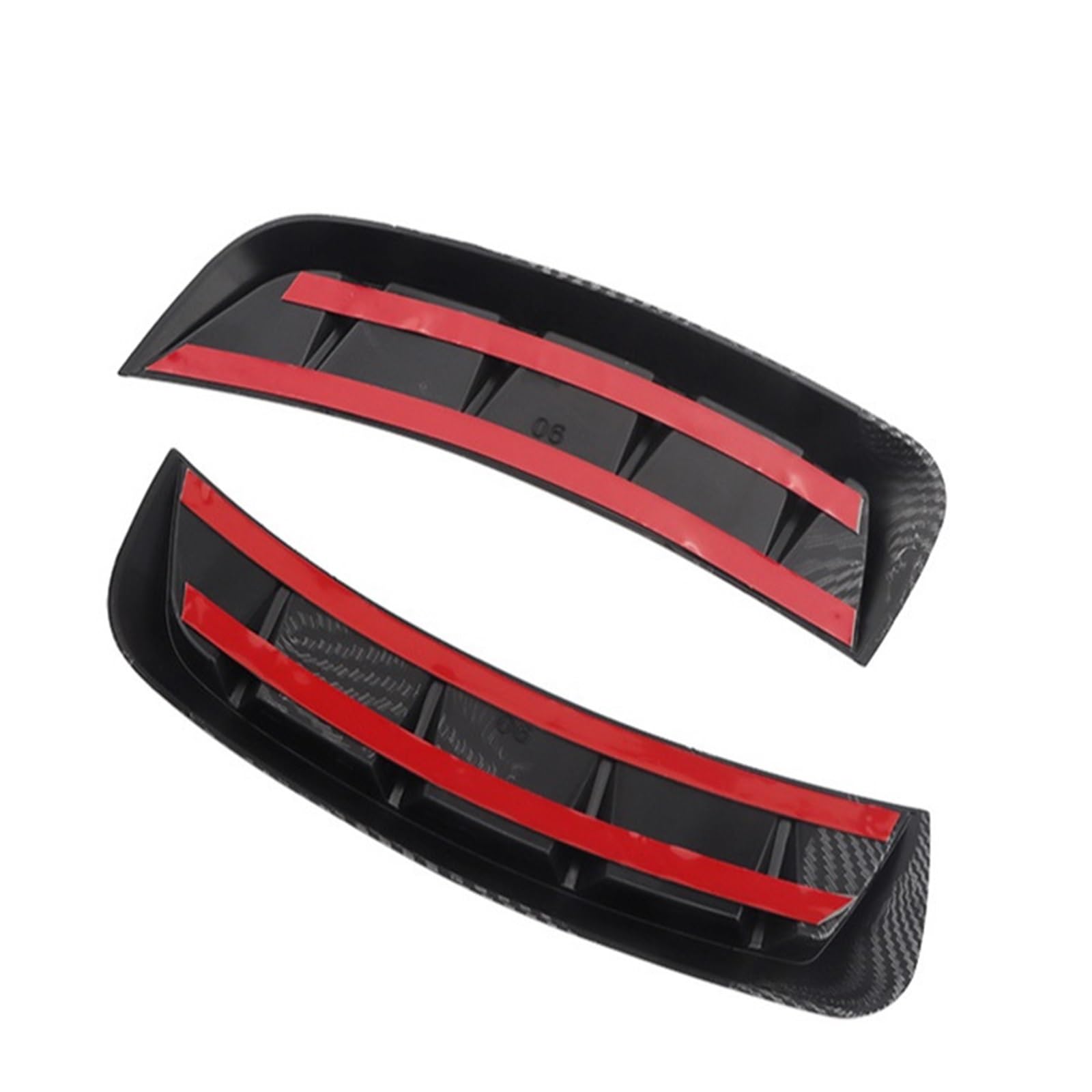 Naklejki dekoracyjne na boczne drzwi Uniwersalny boczny błotnik Wlot powietrza Spoiler Pokrywa skrzydła Shark Gill Leaf Plate Sportowa dekoracja zapobiegająca kolizjom(Glossy Balck)