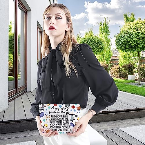 WCGXKO Music Inspired Musical Gift Music Name List Make Up Zipper Bag For Theratry Musical Fans (A few whi)4