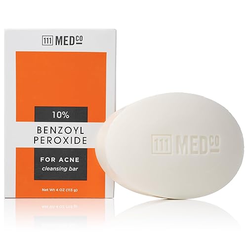 111MedCo 10% peróxido de benzoilo acné 4oz. Barra de jabón medicada