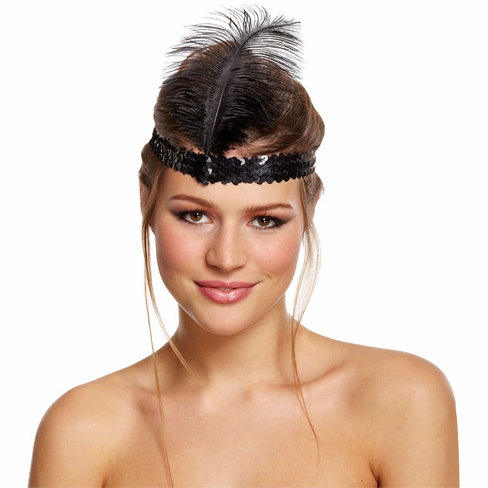 P 'tit clown Charleston Sequin Headband With Feather