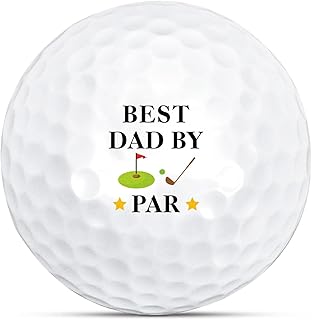 KINMES Golf Dad Gifts for Men Birthday Golf Ball Gift for Fiirst New Daddy Papa Funny Golfballs Accessory for Husband Boyfriend Best Dad by Par Christmas Stocking Stuffers for Men
