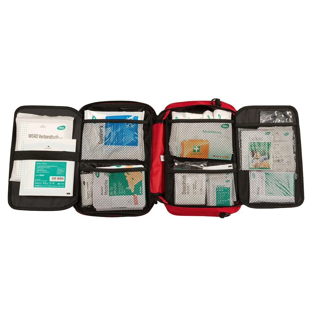 WERO Erste Hilfe Tasche DIN 13157 Allround, First-Aid-Kit für den Notfall | ideal für Freizeit, Sport, Vereine, Schulen, Veranstaltungen, Reisen und den mobilen Einsatz