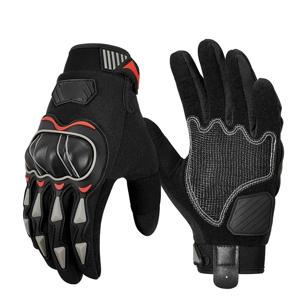 Guanti da Moto Guanti da Moto Estivi Guanti da Equitazione Guanti con nocche rigide per Moto da Cross, ATV, Guanti da Moto (Stile B Nero, M)