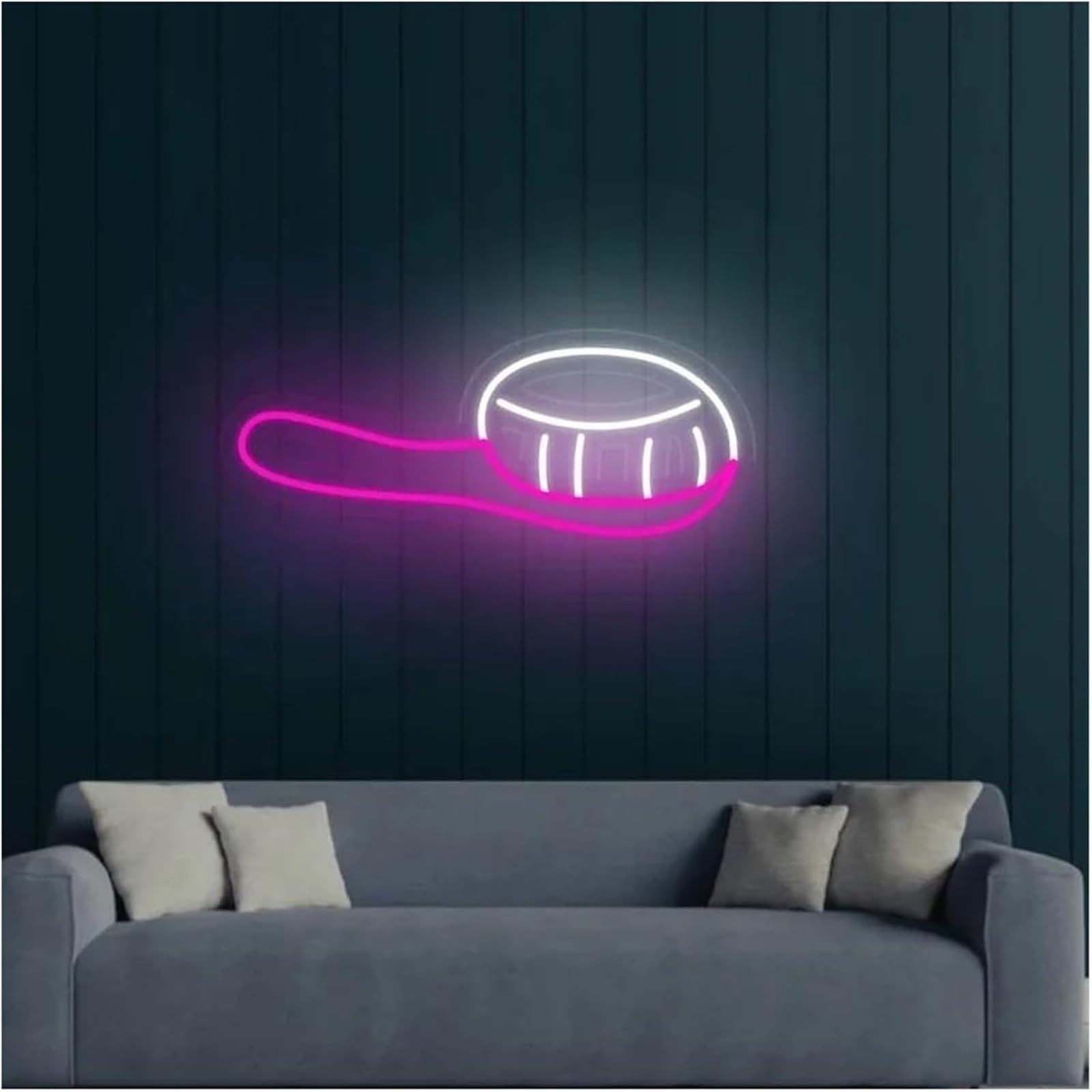 Neon Lampada al per neon calmante per spazzola per capelli, alimentata, luminosità regolabile, pettine, per luci(A)