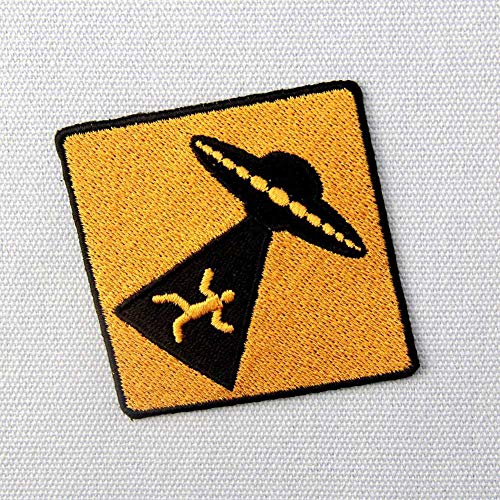 Zegins P0552USR Caution Ufo Appear Patch Embroidered Badge Iron thumb #2