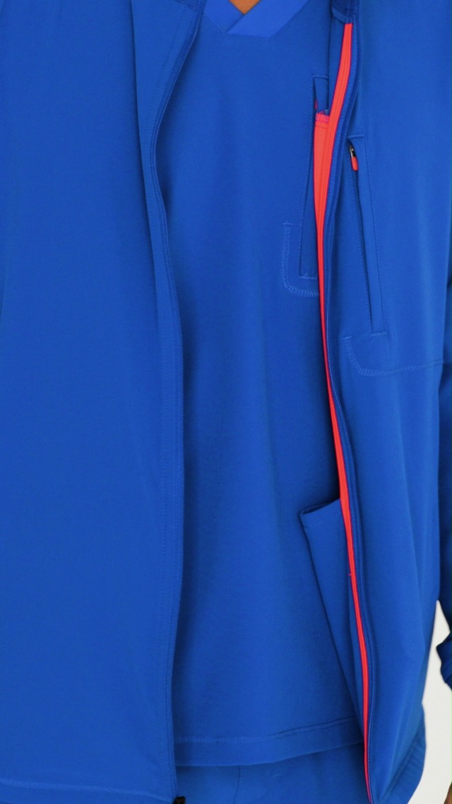 Amazon.com: Cherokee Infinity Mens Zip Front Scrub Jacket, Rib