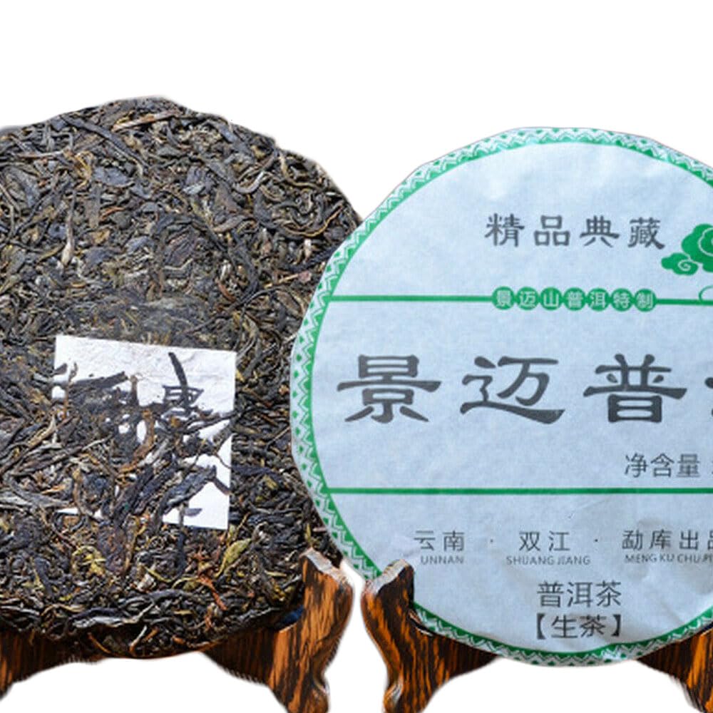 Bio 357g Zertifizierter Jingmai Alter Pu-erh Tee Pu'er Roher Teekuchen Puerh Grüner Tee