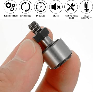 Mipcase 4pcs High Precision Needle Roller Bearings Bolted Design for Enhanced Load Capacity for Automotive Agricultural Equipment