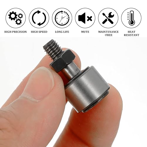 Miniatura 2 de Mobestech Rodamientos empernados 4pcs Rodamientos de agujas de rodillos Rodamientos de alta precisión Rodamiento de alta rigidez Seguidor de árbol