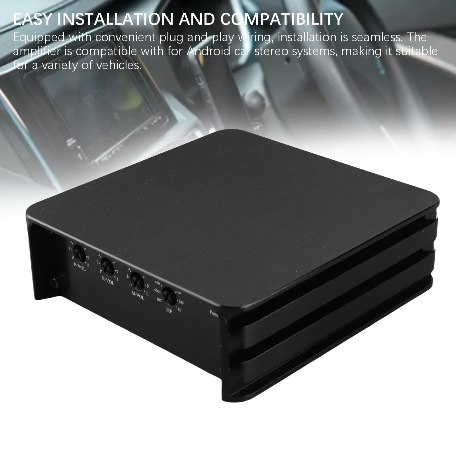 Amplificateur de voiture DSP 320 W Classe de puissance maximale AB avec entrée 4 canaux, amplificateur automobile pour systèmes stéréo de voiture Android pour améliorer (6 Channels)