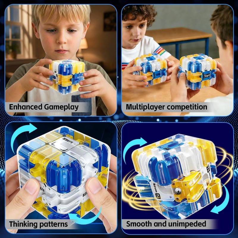Image of 3D Maze Ball Labyrinth Puzzle Toy for Kids & Adults | Brain Teaser Game | Educational Learning Toy for Logical Thinking | Family Tabletop Game Gift