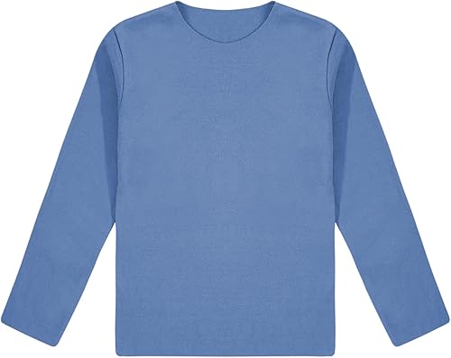 Miniatura 3 de Freebily Camisetas térmicas básicas de color sólido de cuello alto de algodón con cuello alto alto y cuello alto alto