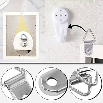 Amazon | 三角吊りカン 100個セット 額吊り金具 額縁フック ネジ