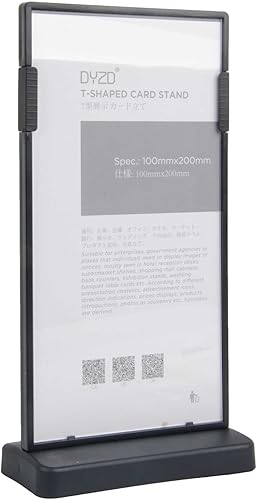 DYZD Soporte de mesa de doble cara en forma de T, soporte vertical para letreros de pie, marco de anuncio, marco de fotos, menú o marco de fotos