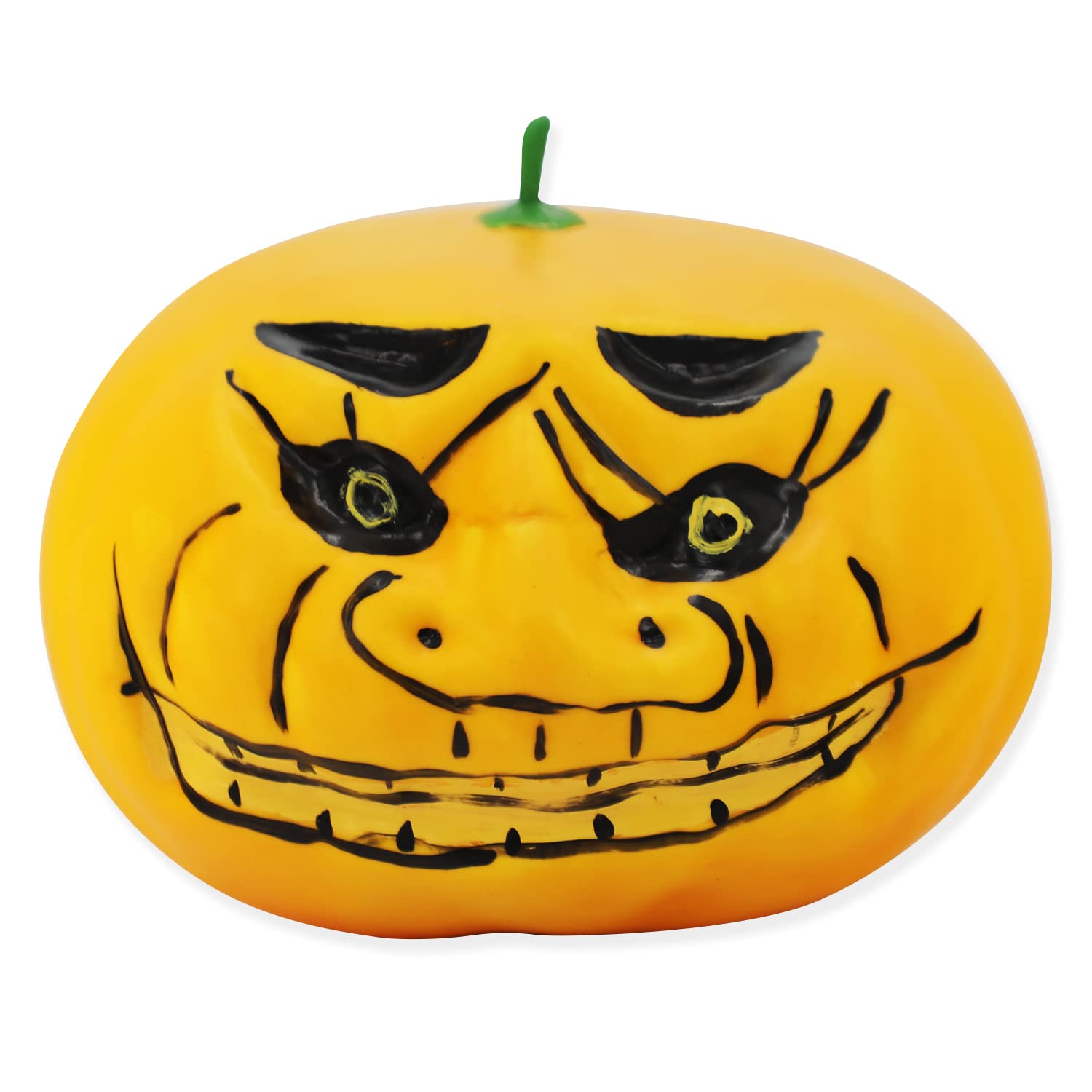 CODE FLORIST Huge Artificial Pumpkin for Halloween,7 Inch Fall Thanksgiving Party Harvest Day Decorations,Autumn Decor Kitchen Fireplace Ornament (Oblate)