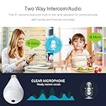 MZYLLN-Spy-Camera-Bulbe-Indoor-WiFi-Full-HD-Bulb-Shape-Fisheye-360-Panoramic-Wireless-WiFi-IP-CCTV-Security-CameraSpy-Camera-WiFiSpy-Camera-for-HomeSpy-Camera-Connect-with-MobileSpy-Camera-for