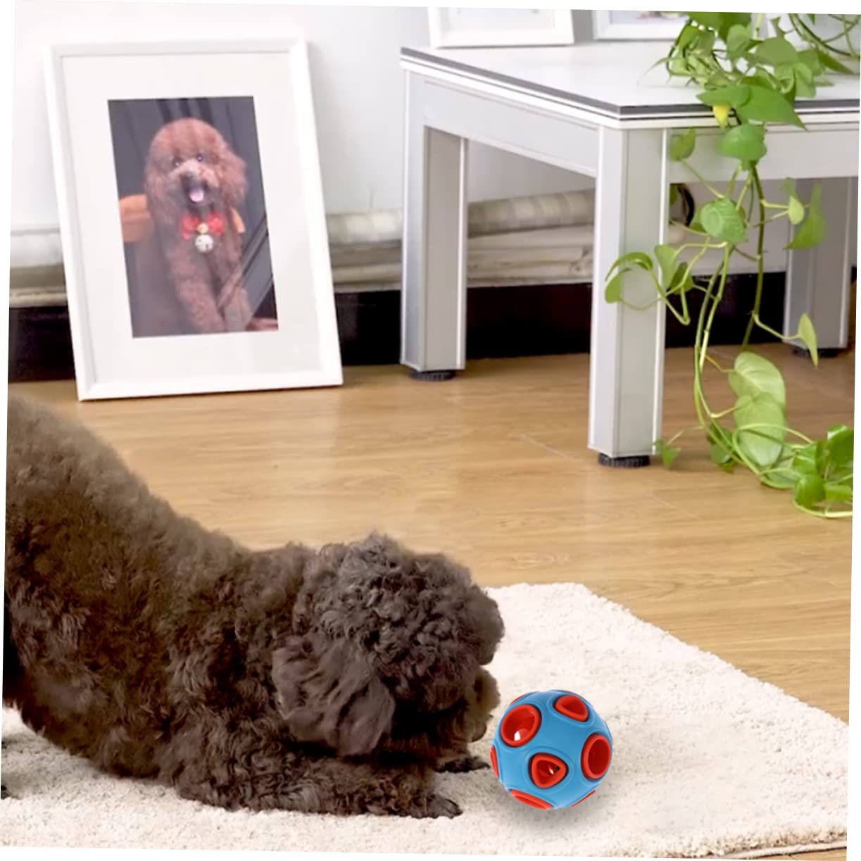 BESPORTBLE Giocattolo per Cani Interattivo in Gomma Resistente al Morso Suoneria per Stimolare Gioco la Pulizia dei Denti 2 Unitá