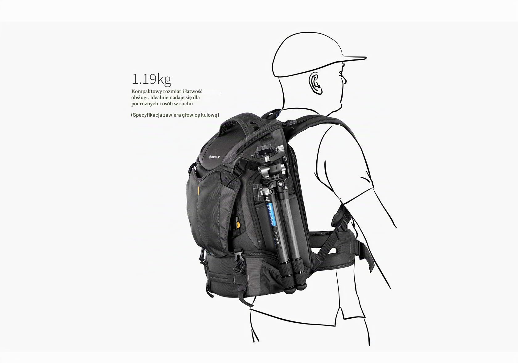 Leofoto Ranger - Statyw węglowy z głowicą kulową - lekki - nogi regulowane pod 3 kątami - idealny do fotografii makro - LS-283CM+LH-30