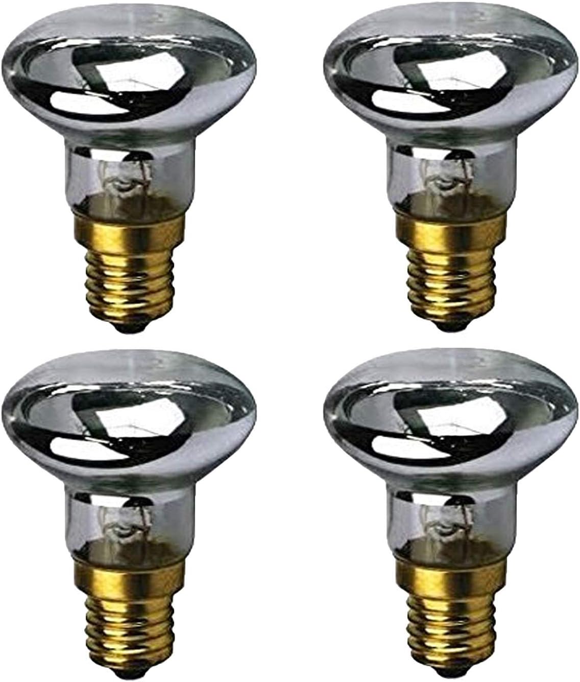 25 Watt Replacement Bulb for 14.5 Inch/20-Ounce Lava Lamps, E17 Base R39 Reflector Type Lava Lamp Bulb,4pack