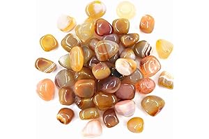 Hilitchi Natural Yellow Agate Tumbled Stone