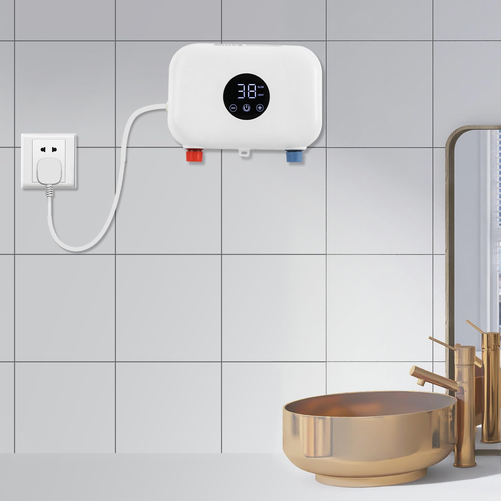 Durchlauferhitzer 5,5KW, 220V – Tankloser Warmwasserbereiter Für Küche & Bad, Mit Touch-Display