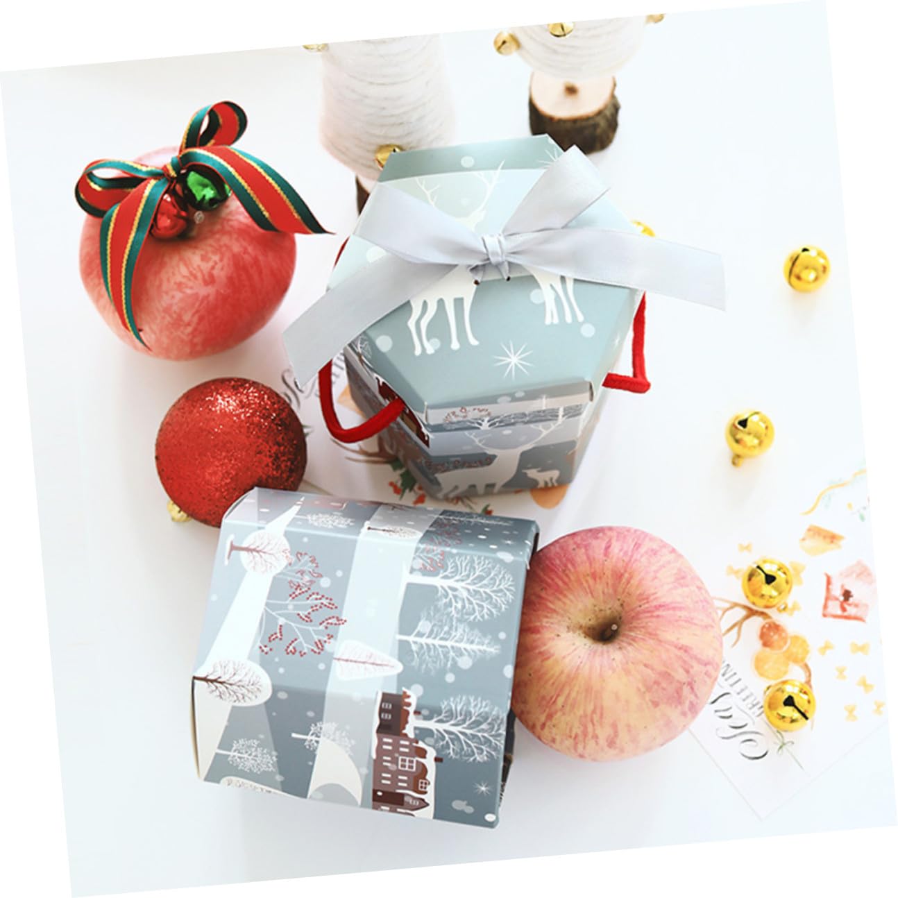 SECFOU Scatole Natalizie Esagonali in Design Classico di Stili multipli per Confezionare Caramelle e Dolci, Design Classico di per Decorazioni Tavolo Matrimonio Stili multipli