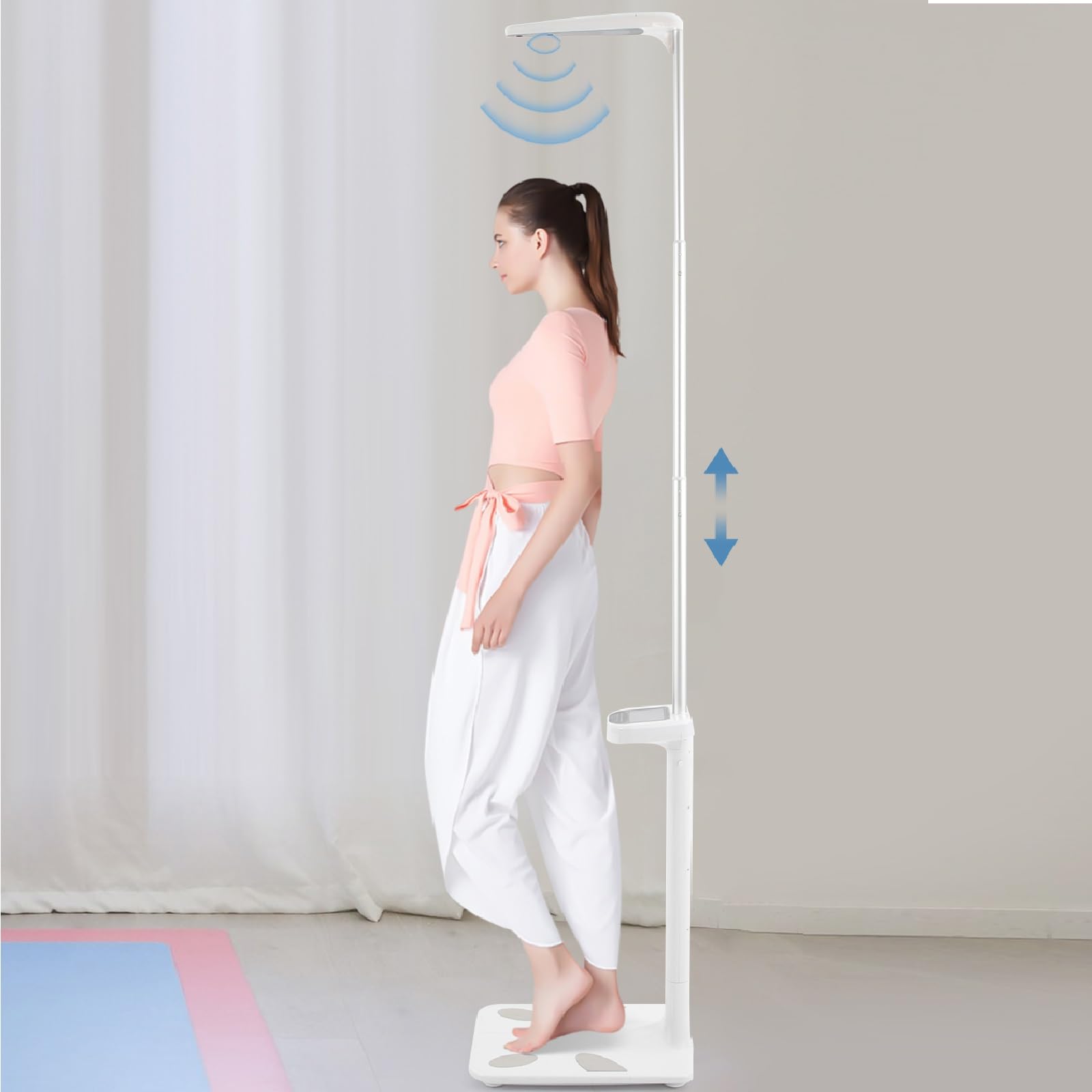 Professional Digital Physicians Scale, BMI Body Fat Measurement Device, 440lbs/200kg 80-195CM Height and Weight Scale, Digital Medical Scale, Multifunctional Medical Measurement Scale