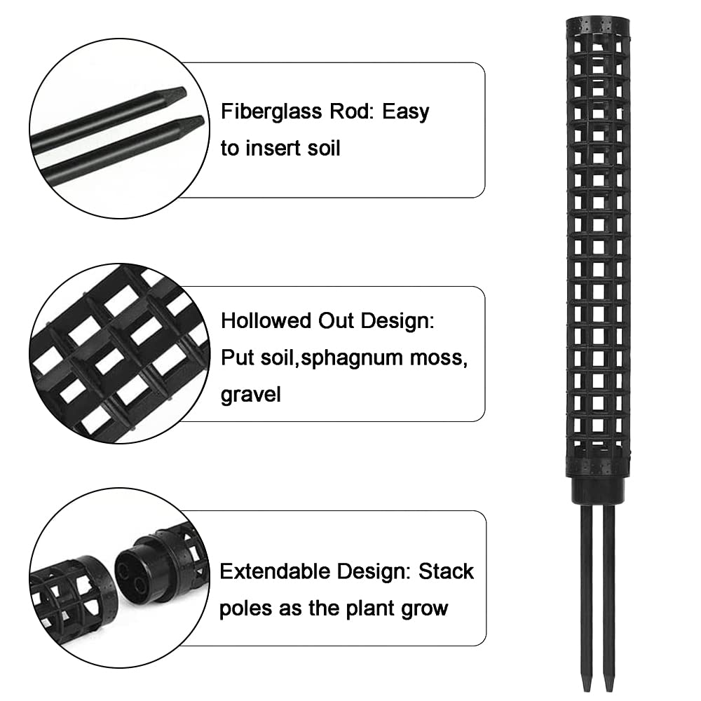 Palo Totem In Fibra Di Cocco Per Piante Rampicanti - Set Da 6 Pezzi Con Accessori - Foto 10