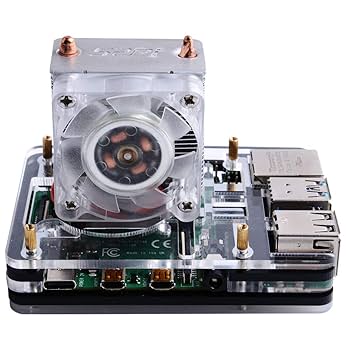 Raspberry Pi 4 4GB RAM model B ケース・ファン付 Amazon | SunFounder Raspberry Pi 4 用のファン ケース,アルミ