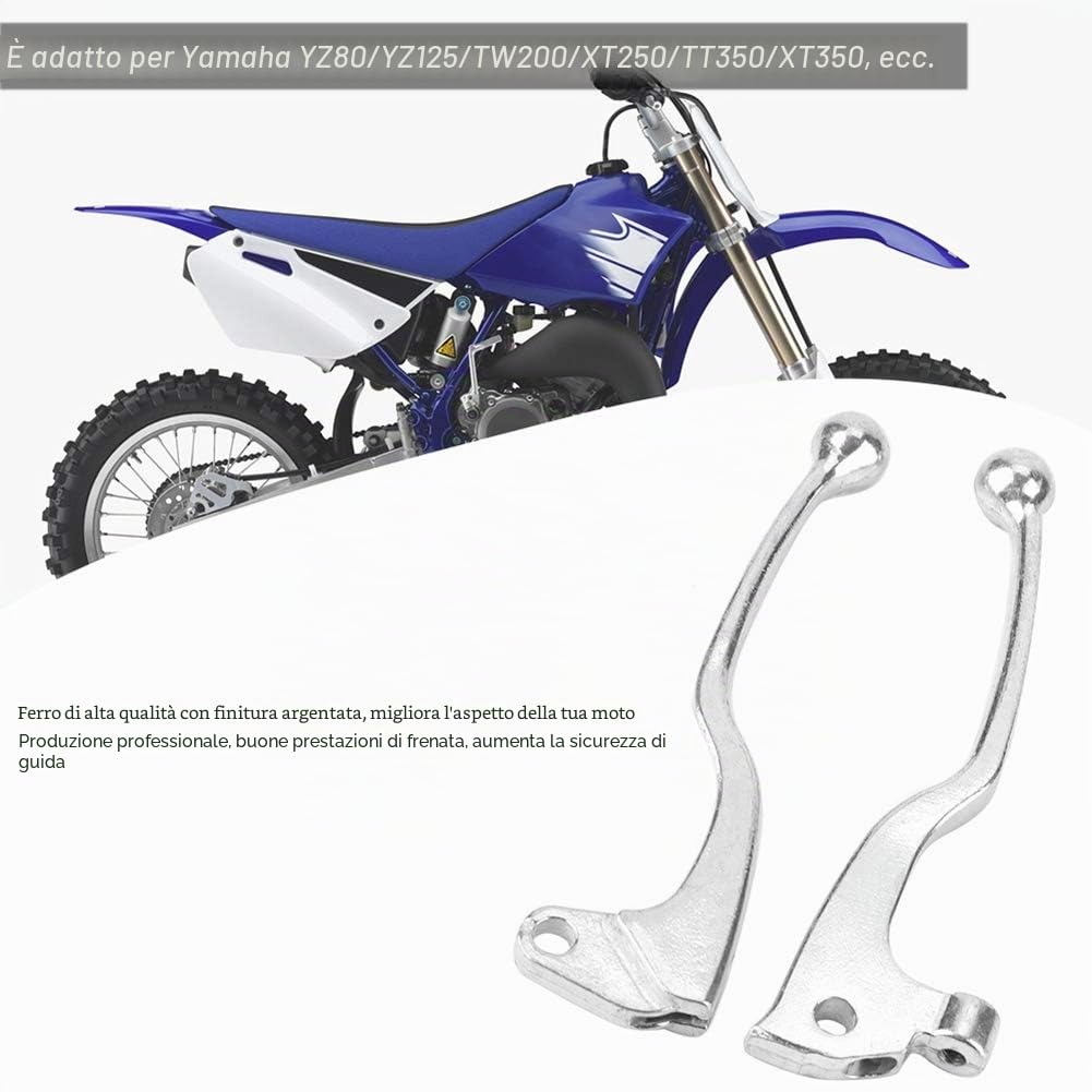 1 Paio di Maniglie per Leva Freno Frizione Moto Tamburo in Alluminio Accessorio di Ricambio per Moto Manubrio per YZ80/YZ125/TW200