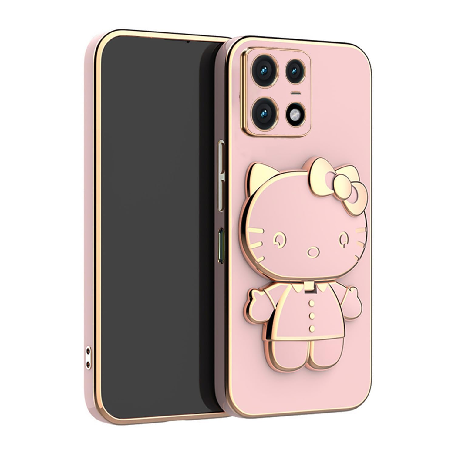 V-TAN Electroplated 3D Kitty Folding Stand and Mirror Back Case Compatible with Motorola Edge 50 Pro (Pink) (B0DBHFX8JC) Amazon Price History, Amazon Price Tracker