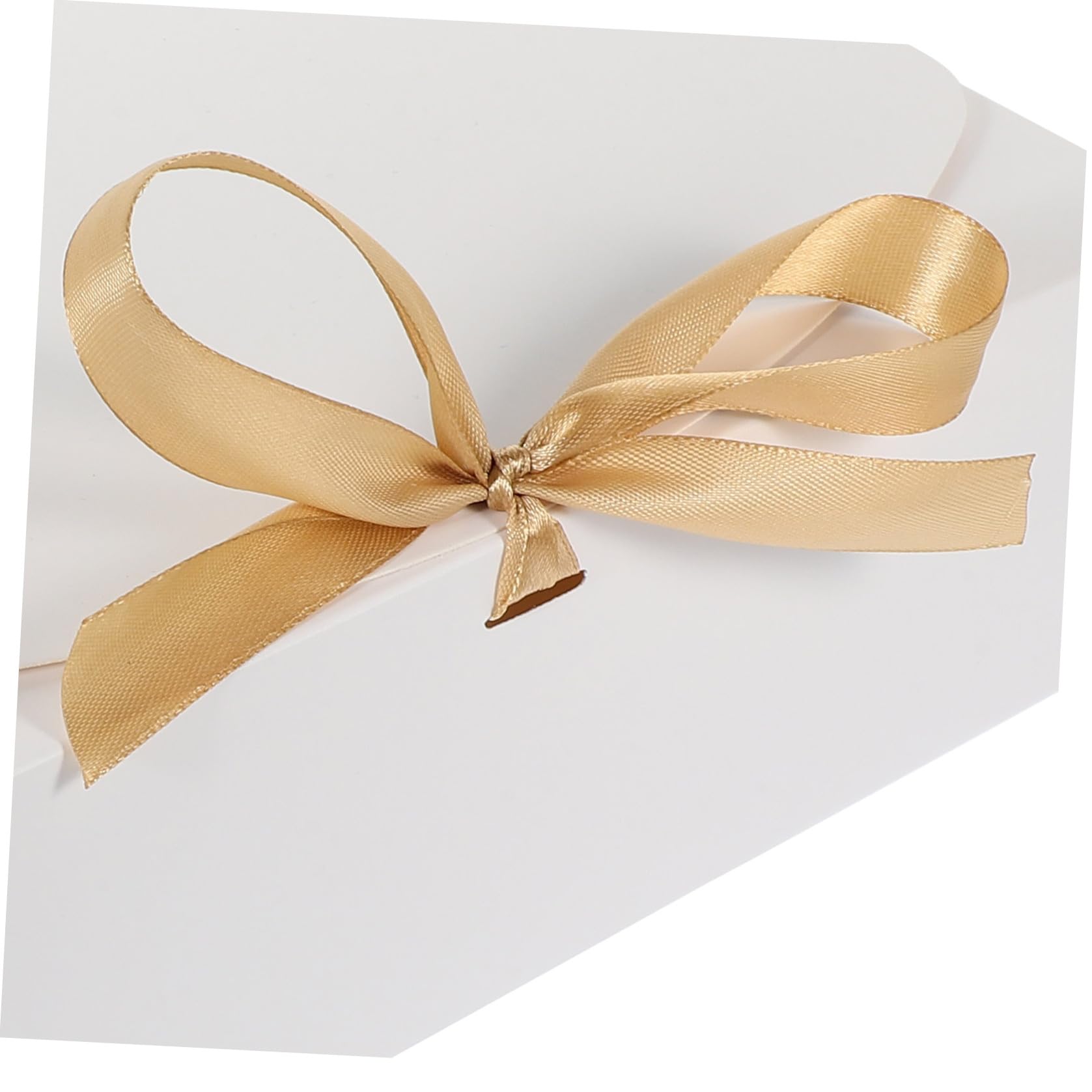 BETOOKY 10 Stück Weiße Geschenkschachteln mit Schleife aus Karton Faltbar und Leicht für Schmuck und Kerzen als Geschenkverpackung zum Valentinstag