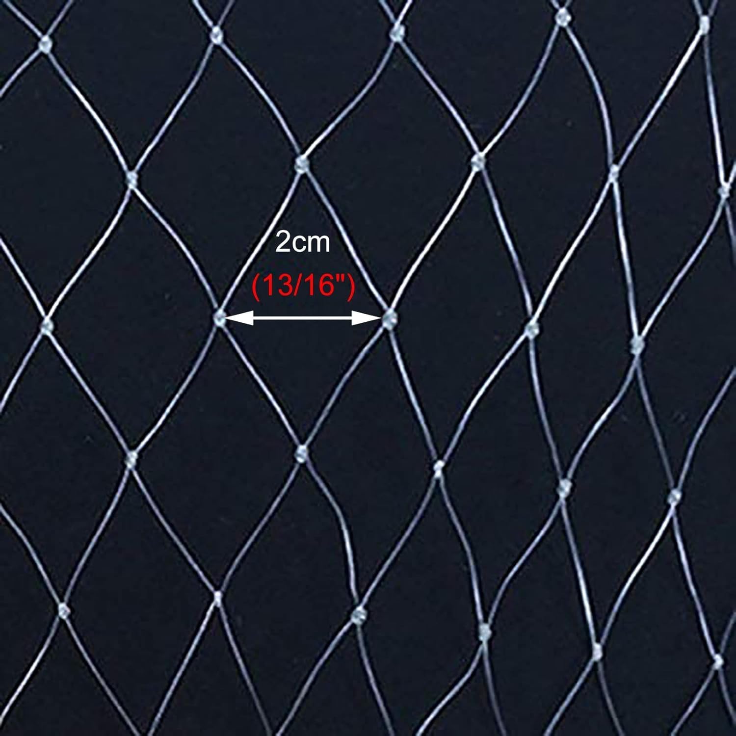 Genérico Malla De Nailon para Pájaros, Recortable Y Resistente A Los Desgarros, con Una Malla De 2 Cm, Adecuada para Proteger árboles Frutales Y Hortalizas (White 15x10 m / 49x33 ft)