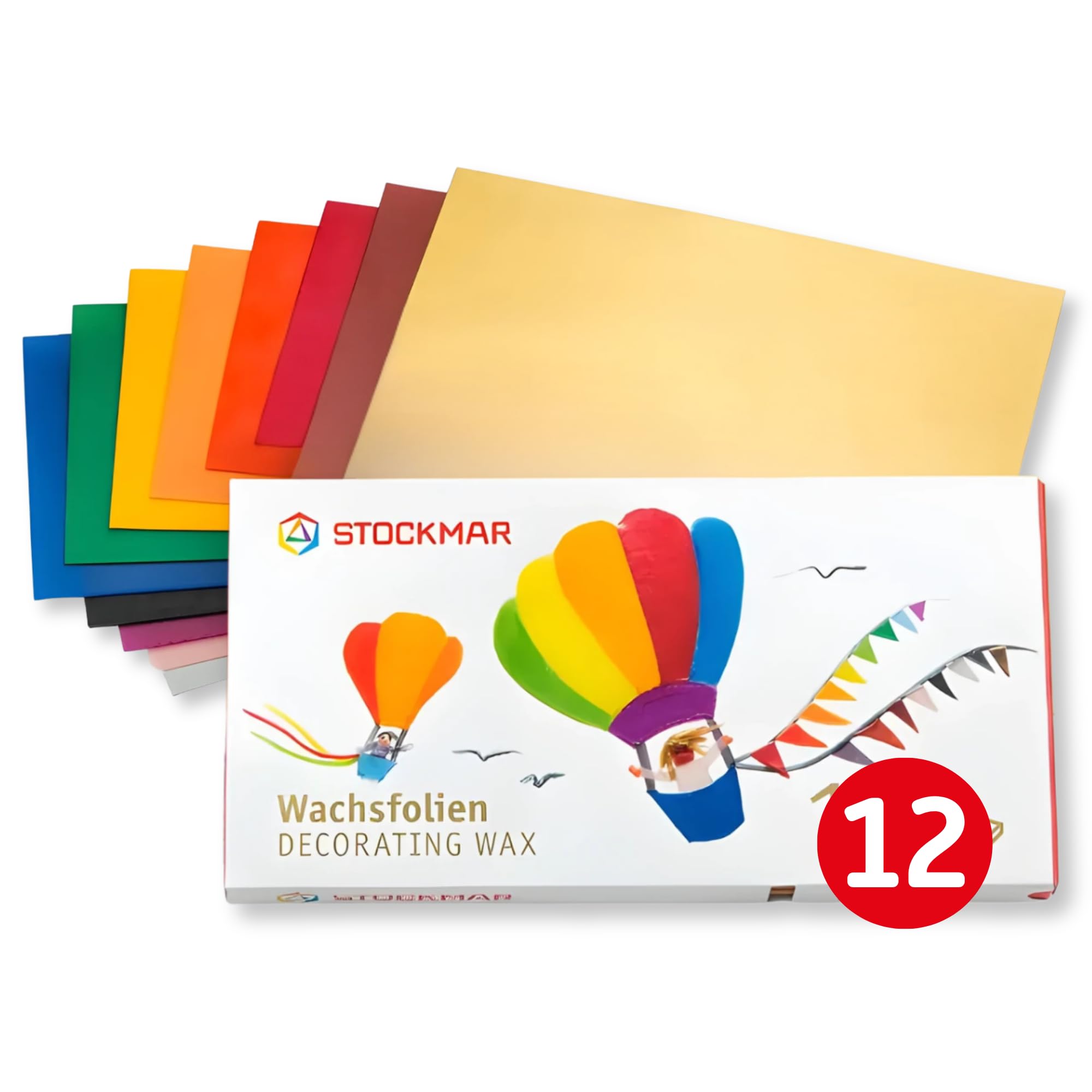 Wax Foil 20 x 10 cm Pack of 12 Assorted