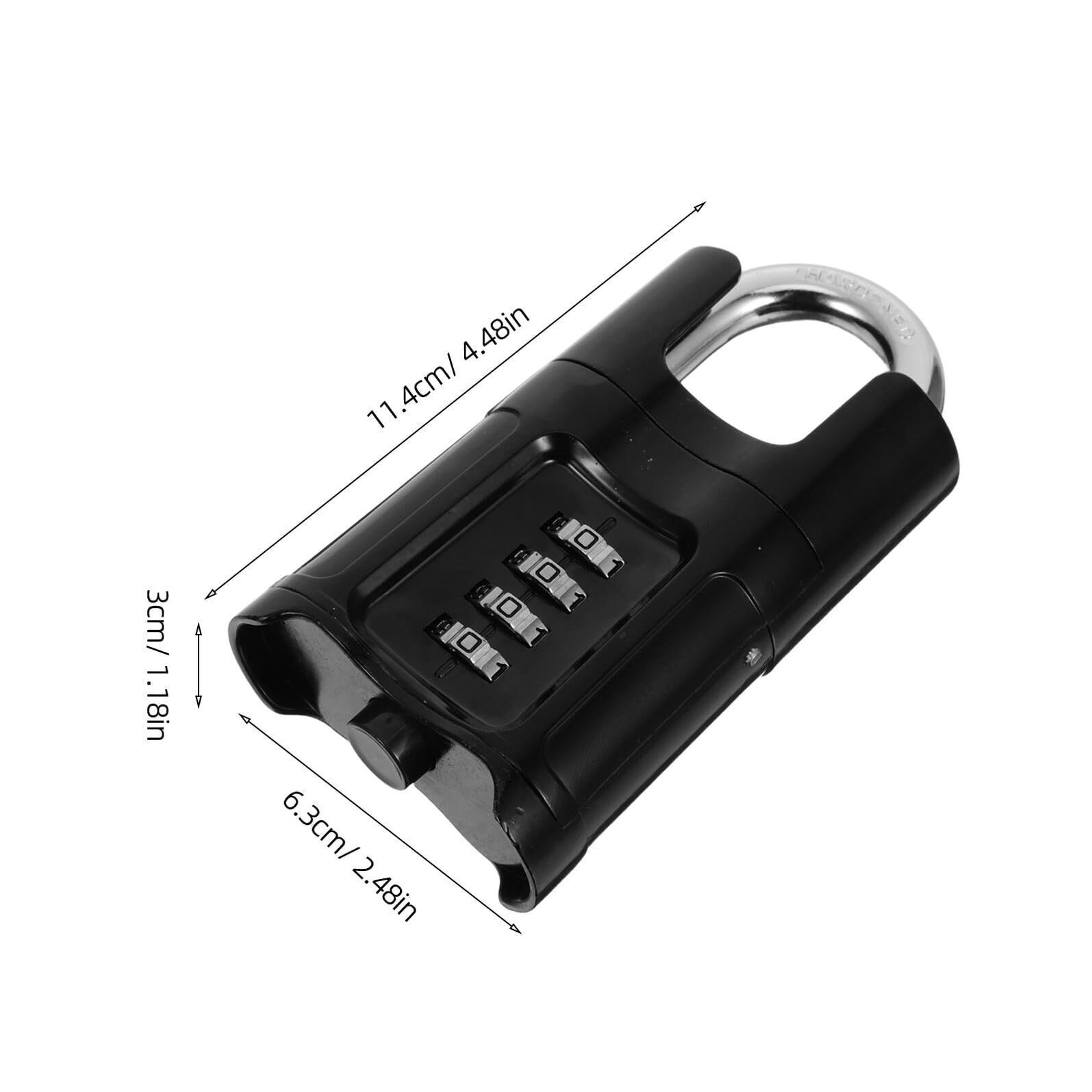 Gatuida Candado de Combinación Resistente Intemperie de Aleación de Zinc para Puertas Exteriores, Cobertizos y Almacenes con Código Reiniciable