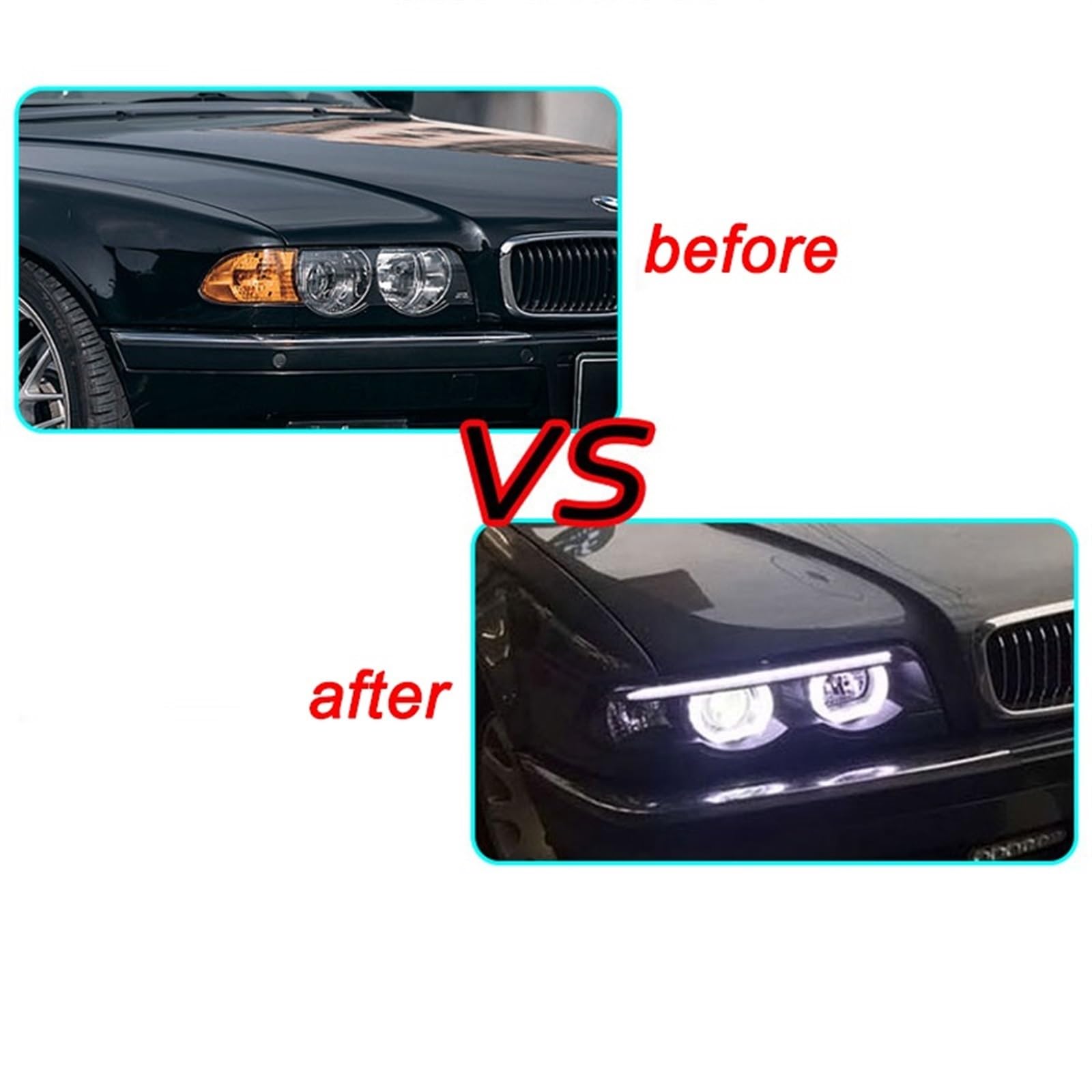 Amazon.com: Car Headlights Compatible For BMW 7 Series E38 740 98
