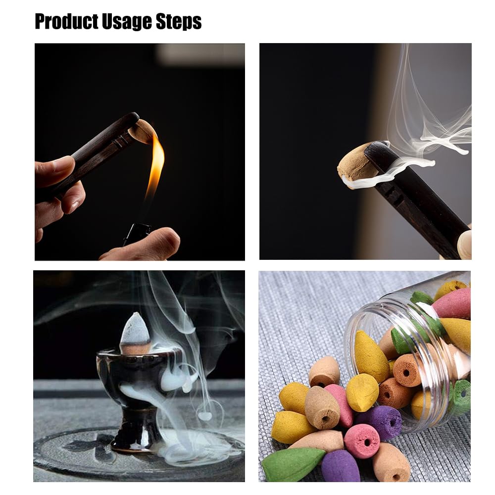 TOGEVAL 12pezzi Pz Supporti Metallo Per Incenso Retro Portaincenso Di Design Per Bruciatore Flusso Inverso Piccola