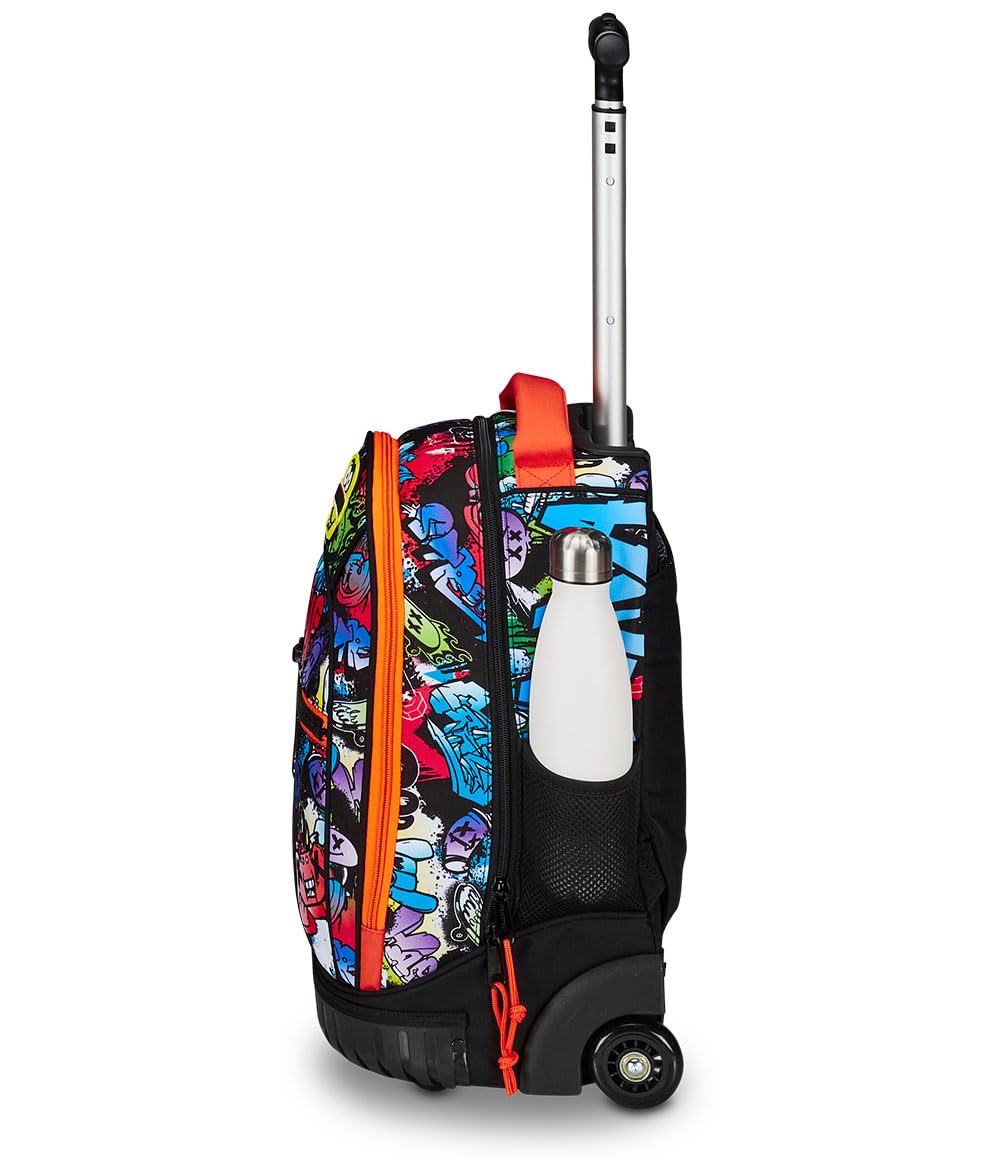 Mitama Trolley Run Scuola Spider King,Doppio Scomparto, Multicolore, Scuola Elementare e Tempo Libero, Bambino Ragazzo