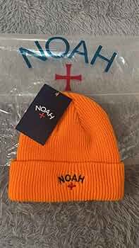 NOAH ニット帽 ネイビー/オレンジ オレンジ系 NOAH(ノア) ニットキャップ・ビーニー(メンズ