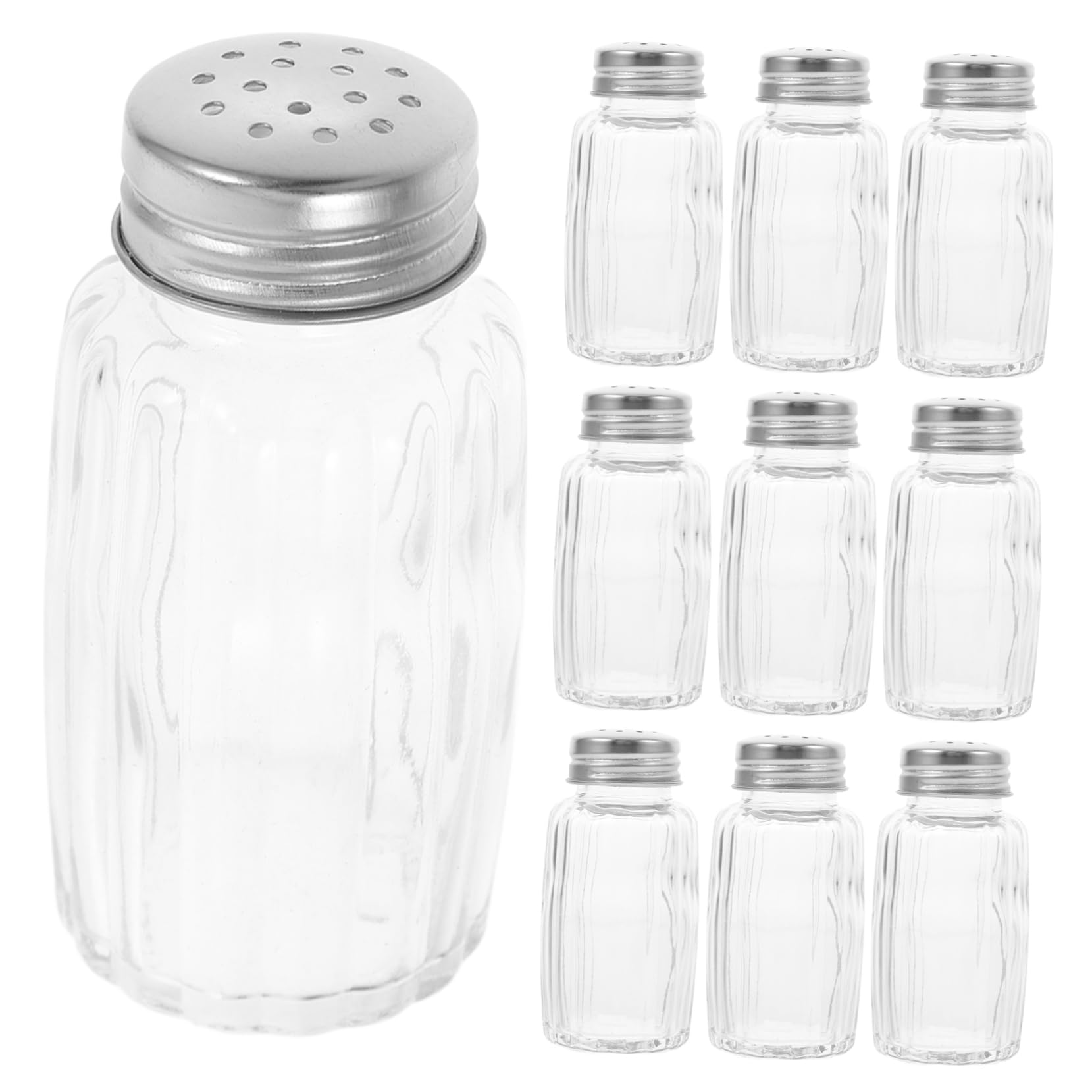 Salières et poivrières verre avec doseur précis pour assaisonnement parfait