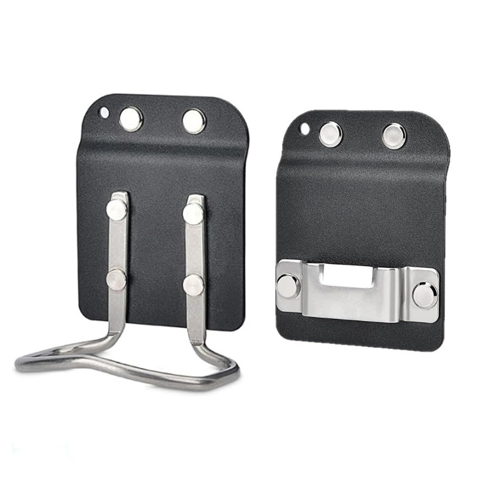 Zbiianxer Multipurpose Tool Clip Set For Hammer Tape Measure Impacts Drill 2 Pack Sturdy Nylon Stainless Steel Accessory Nylon Organizers