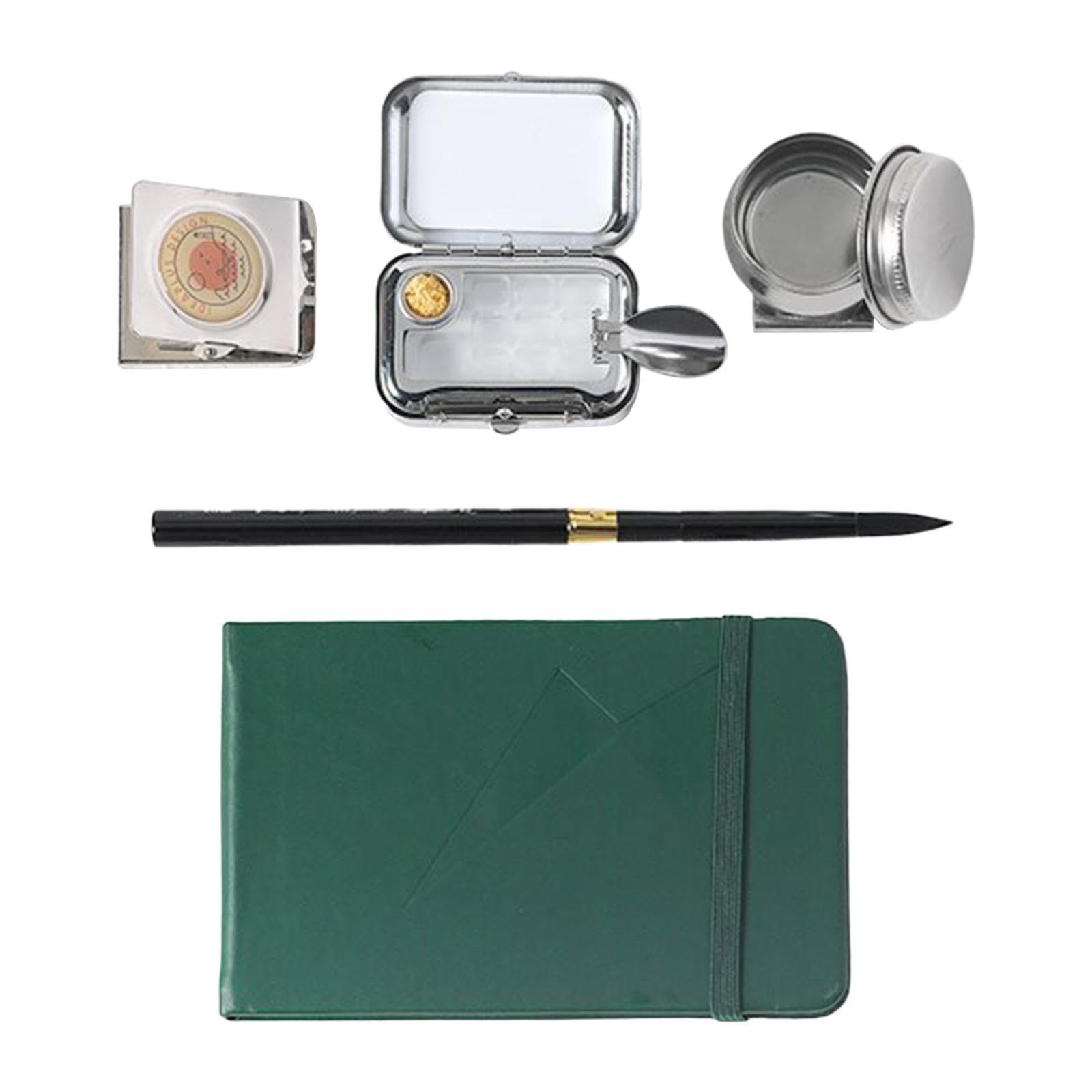 Palette Aquarelle Peinture Coffret Métal Palette Vide Livre Aquarelle Accessoire Transportable pour de Peinture Carnet