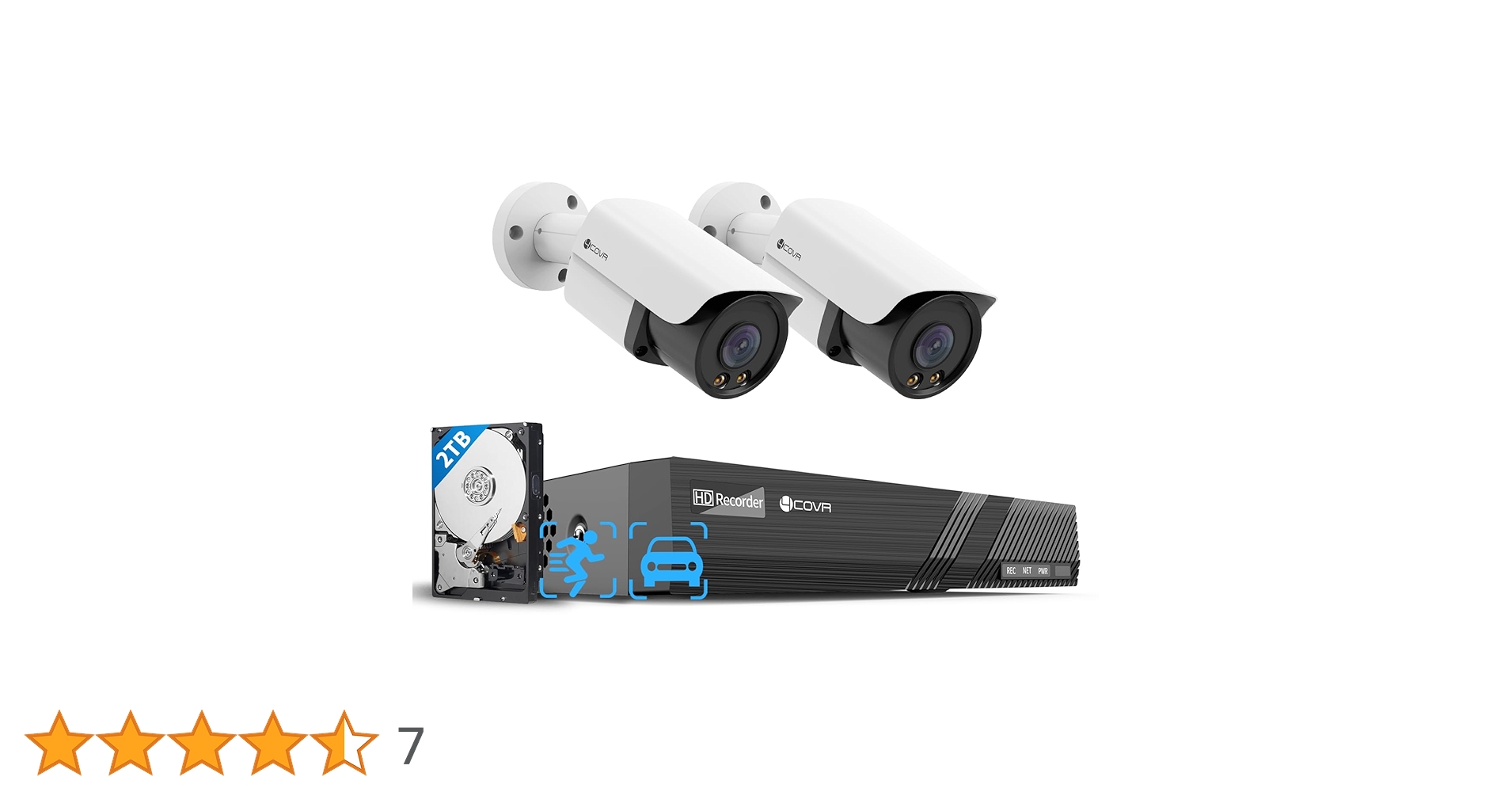【4K 800万画素・双方向通話・PoE給電・2TB HDD内蔵】4COVR 防 4K 800万画素・双方向通話・PoE給電・2TB HDD内蔵】4COVR 防