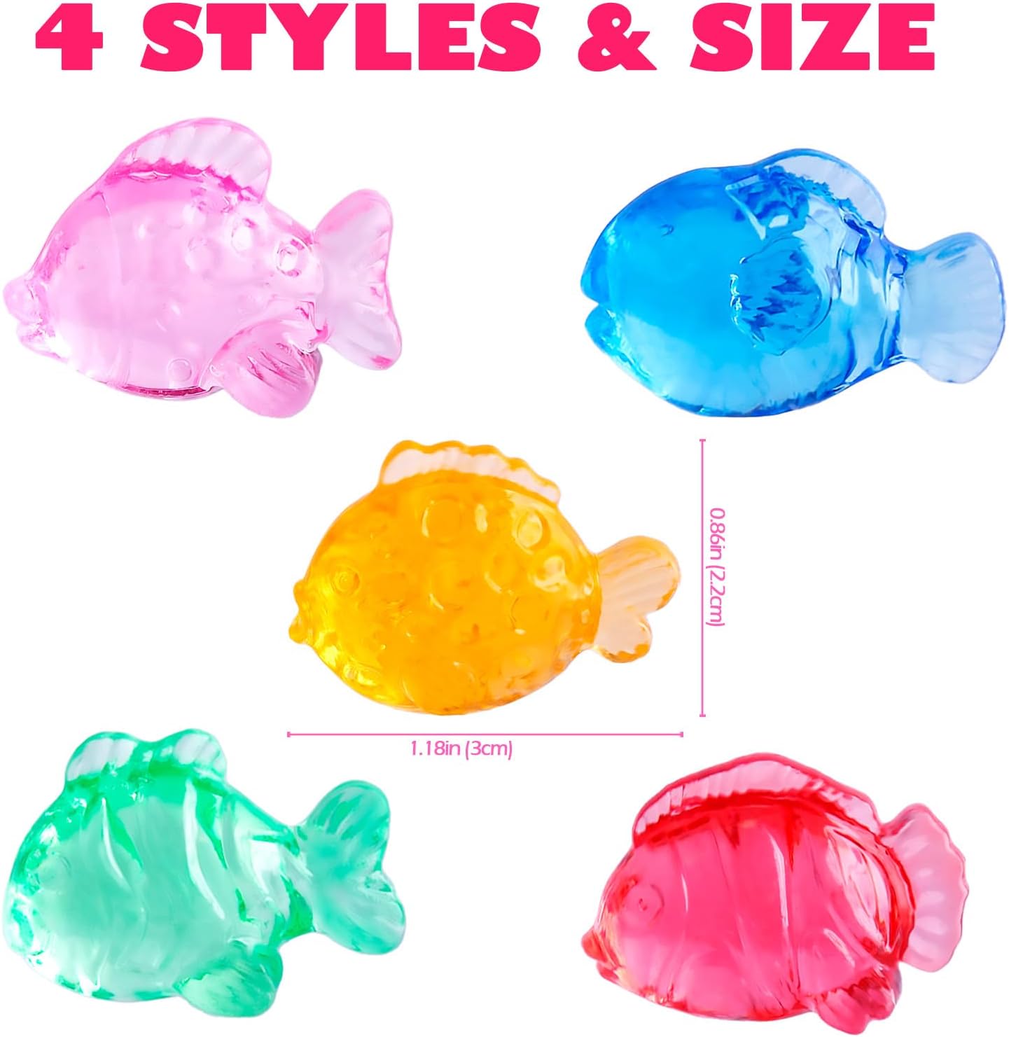 Niceup 130pcs Plastic Little Tropical Fish Ocean Party Favors Sensory Bin Filller Bulk Fake Fishes Miniature Toys Under Sea Mermaid Pool Diving Gems Vase Fillers Aquarium Crafting Decoration