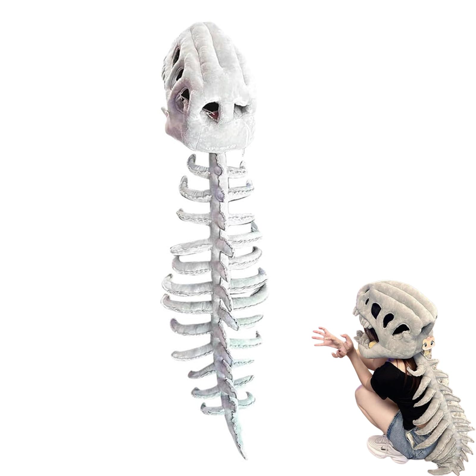 Generic Dinosaur Costume-3D Skeleton Design,Halloween Dinosaur Skeleton Costume