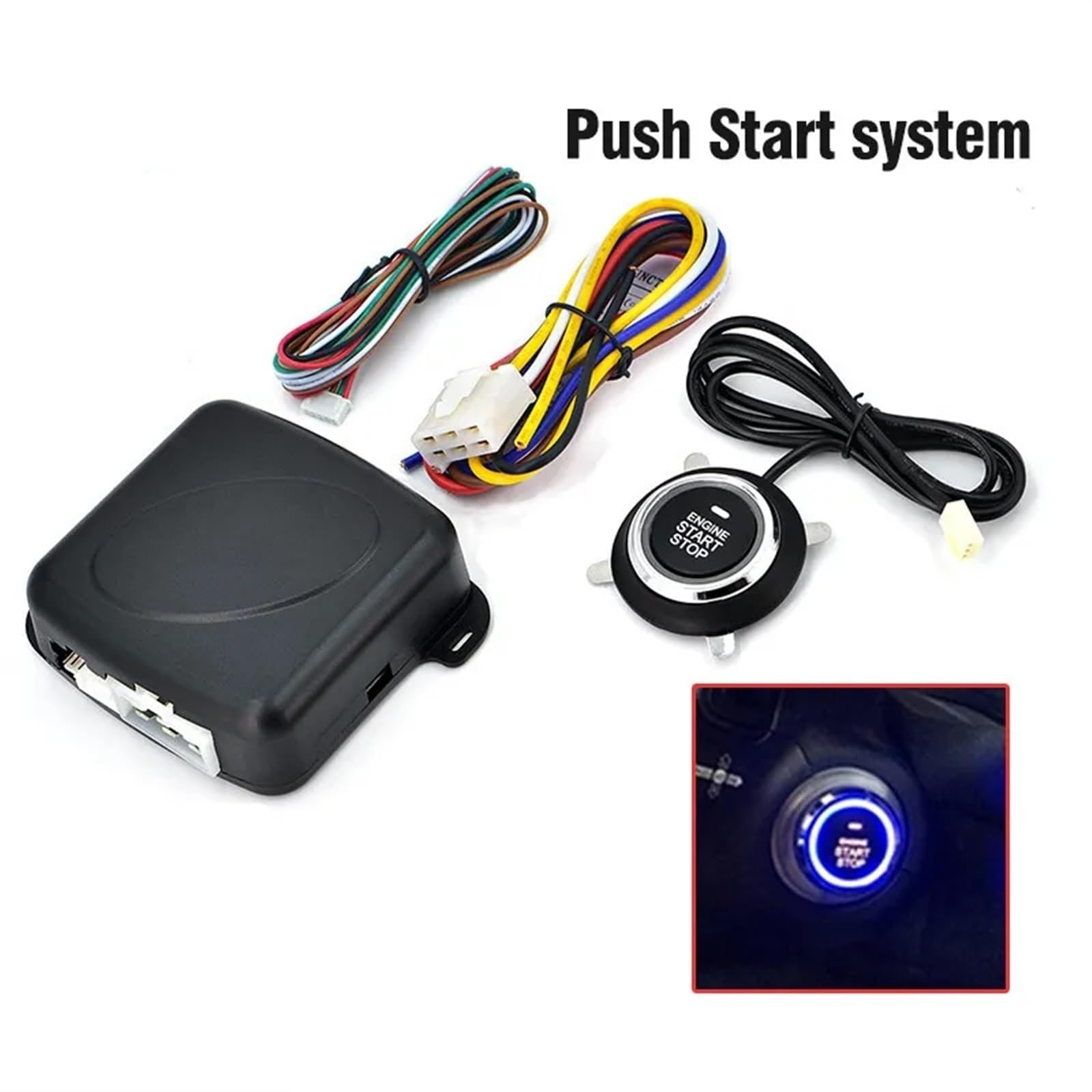 Autostart Przycisk uruchamiania samochodu i zatrzymywania Układ silnika System dostępu bezkluczykowego 12-woltowy system alarmowy